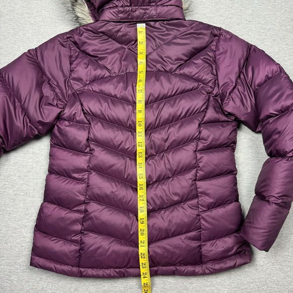 Columbia 550 Duck Down Faux Fur Hooded Jacket Puffer Womens XS EUC - Picture 9 of 10